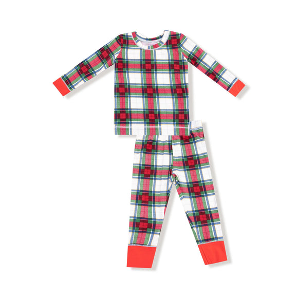 Holiday Plaid Long Sleeve Loungewear Set