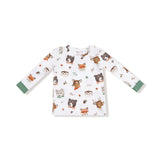 Woodland Animal Faces - Long Sleeve Loungewear Set
