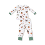 Woodland Animal Faces - Long Sleeve Loungewear Set