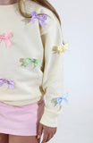 Satin Bows All Over Sweatshirt