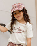 Baseball Hat - Burgundy Plaid