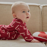 Candy Cane Print on Red Sleeper