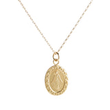 Girls First Communion Gold Plated Miraculous Medal Necklace