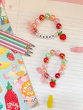Back to School Apple Charm Bracelet