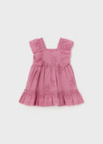 Baby Embroidery Ruffled Dress - Hibiscus