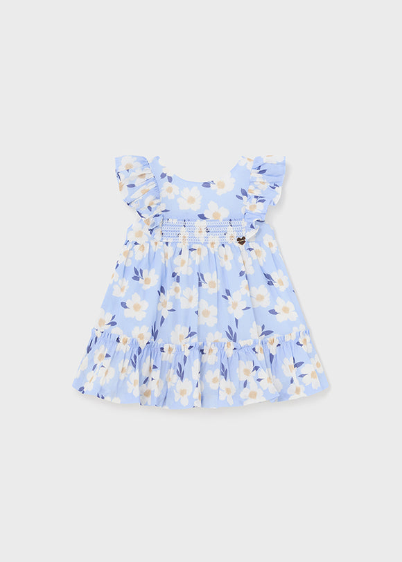 Baby Floral Dress - Indigo