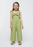 Girls Linen Jumpsuit - Apple