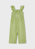 Girls Linen Jumpsuit - Apple