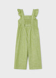 Girls Linen Jumpsuit - Apple