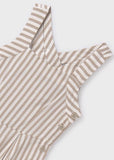 Striped Jumpsuit - Beige