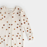 Pumpkin Print on Heathered Oatmeal Convertible Sleeper