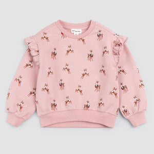 Reindeer Games Rose Sweatshirt - Baby