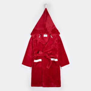 Scarlet Holiday Plush Hooded Robe