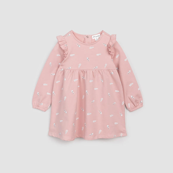 Sneakers Print on Rose Terry Dress
