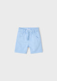 Boys Drawstring Twill Shorts - Sky