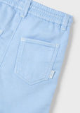 Boys Drawstring Twill Shorts - Sky