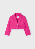 Girl Cropped Blazer - Magenta