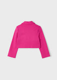 Girl Cropped Blazer - Magenta