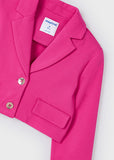 Girl Cropped Blazer - Magenta