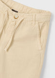 Boys Linen Pants with Drawstring - Cookie