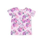 Rose Abundance - Short Sleeve Loungewear Set - Baby