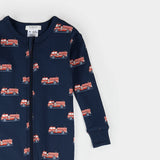 Fire Truck Print on Navy Blue Convertible Sleeper