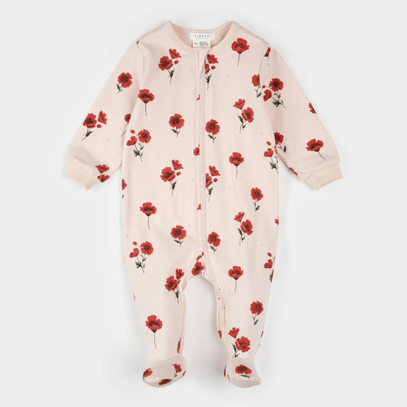 Poppy Print on Light Pink Sleeper