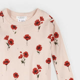 Poppy Print on Light Pink Infant PJ set