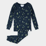 Trees Print on Navy Infant PJ Set