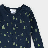 Trees Print on Navy Infant PJ Set