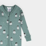 Baby Penguin Print on Teal Convertible Sleeper