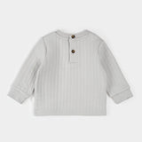 Fire Truck Print on Grey Quilted Jersey Set