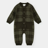 Farm Green Gingham Knit Playsuit