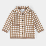 Light Taupe Gingham Jacket