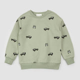 Off Roading Print on Sage Sweatshirt
