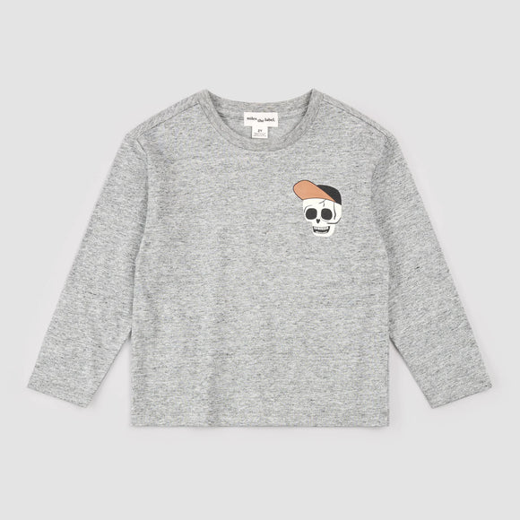 Skeleton Crew Glow-in-the-Dark Heather Grey Long-Sleeve Tee - Baby