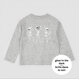 Skeleton Crew Glow-in-the-Dark Heather Grey Long-Sleeve Tee - Baby