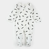 Bats Glow in the Dark Print on Off-White Sleeper