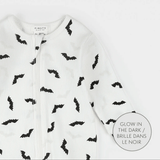 Bats Glow in the Dark Print on Off-White Sleeper