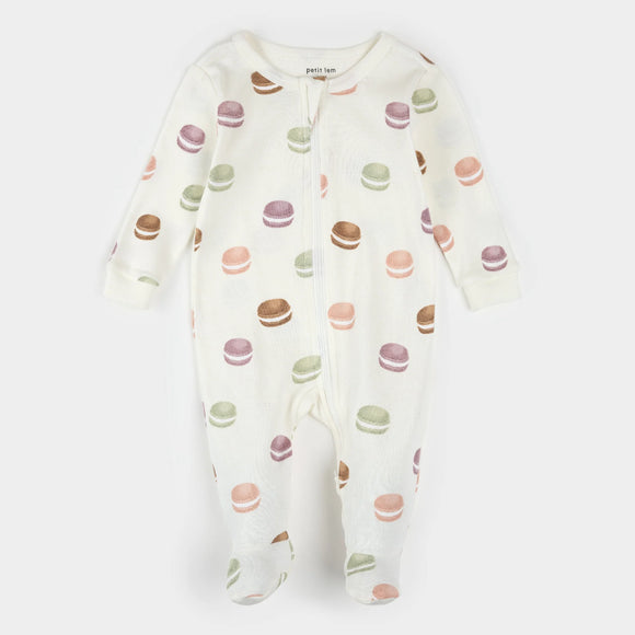 Macaron Print on Antique White Sleeper