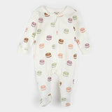 Macaron Print on Antique White Sleeper