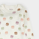 Macaron Print on Antique White PJ Set