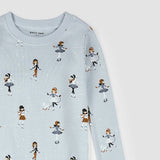 Figure Skating Print on Pearl Blue PJ Set