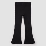 Black Knit Flared Pants