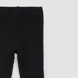 Black Knit Flared Pants