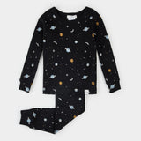 Galaxy Print on Black Infant PJ Set