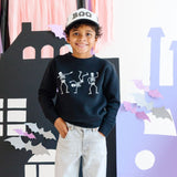 Silly Skelly Glow In The Dark Halloween Sweatshirt - Baby Boy