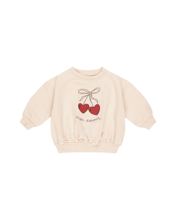 Relaxed Fleece Sweatshirt, Mon Amour