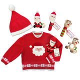 Santa Hand-Crochet Rattle: 4" Rattle