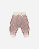 Chunky Knit Pant - Black Cherry Stripe